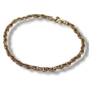 Romanza Italy Chunky Rolo Belcher Chain Gold Tone 18 Inch Necklace